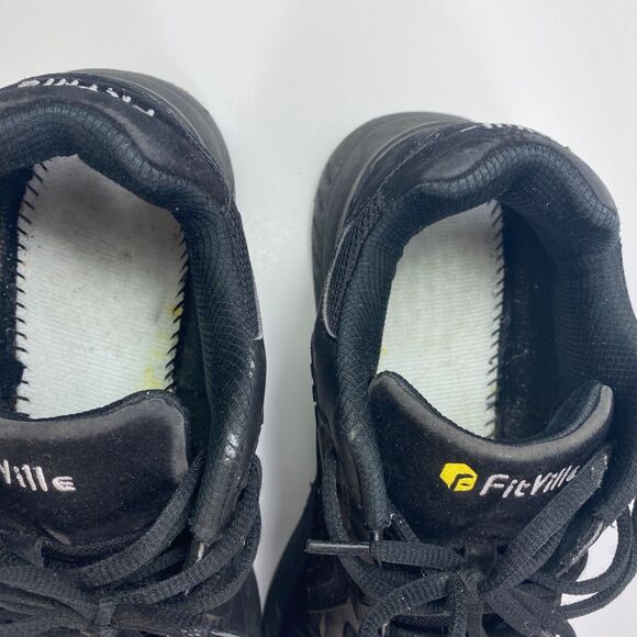 Fitville Marca Rebound Core Black Sneaker Shoes Size 10 XWide 11.5 Womens Lace - Picture 9 of 11